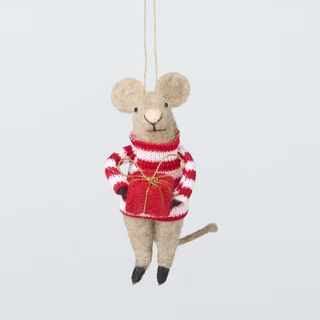 John Lewis Mouse with Gift Felt Tree Decoration