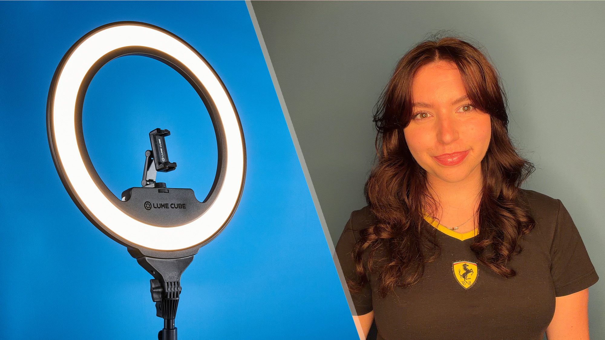 Lume Cube Cordless Ring Light Pro and selfie using the ring light