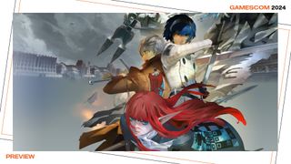 Key art for Metaphor: ReFantazio shows the protagonist holding a sword, surrounded by two allies.