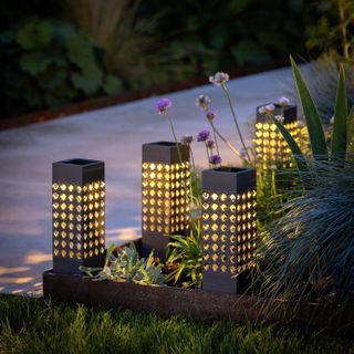 Garden by Sainsbury's White Solar Stake Lights - Set of 4