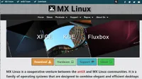 Website screenshot of MX Linux
