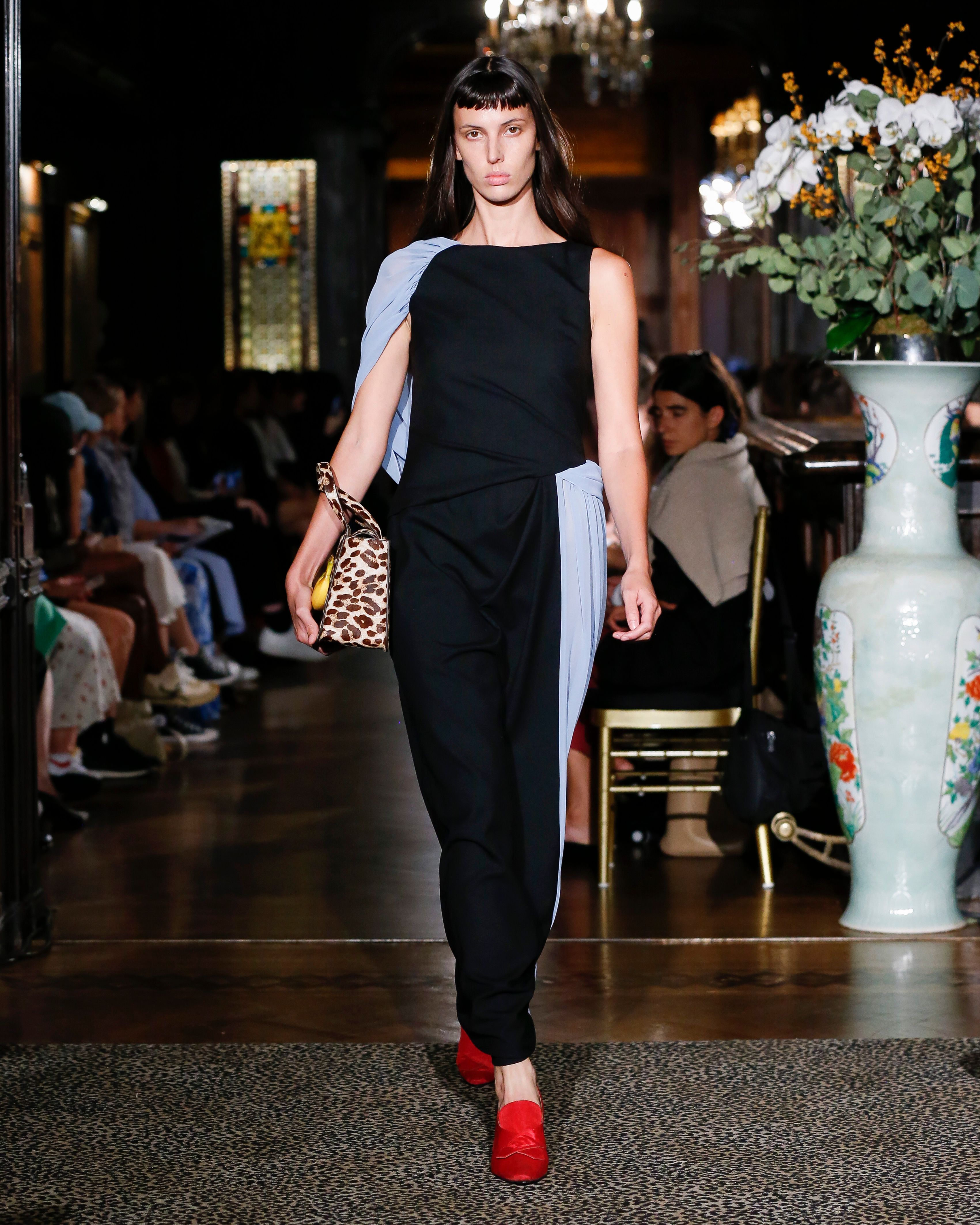 Model on runway wearing Puppets and Puppets at New York Fashion Week S/S 2023