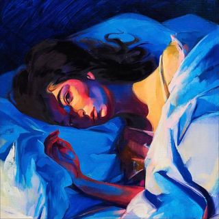 Lorde's Melodrama album cover is a painting of Lorde in bed, under blankets