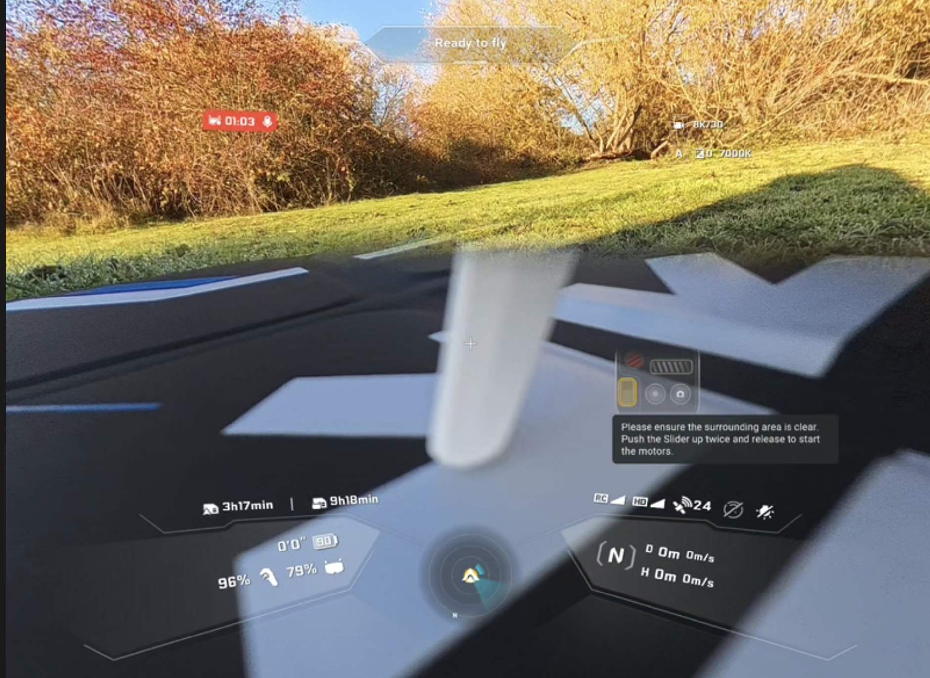 Antigravity A1 on landing pad