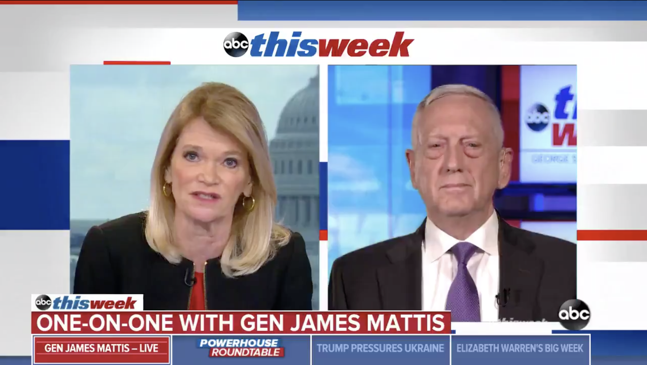 Martha Raddatz and James Mattis.