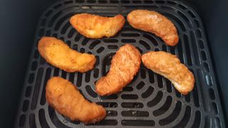 Chicken nuggets cooked in Cosori Turbo Blaze Air Fryer 6qt