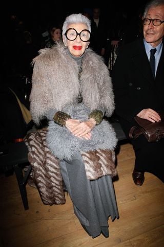 Iris Apfel At Paris Fashion Week