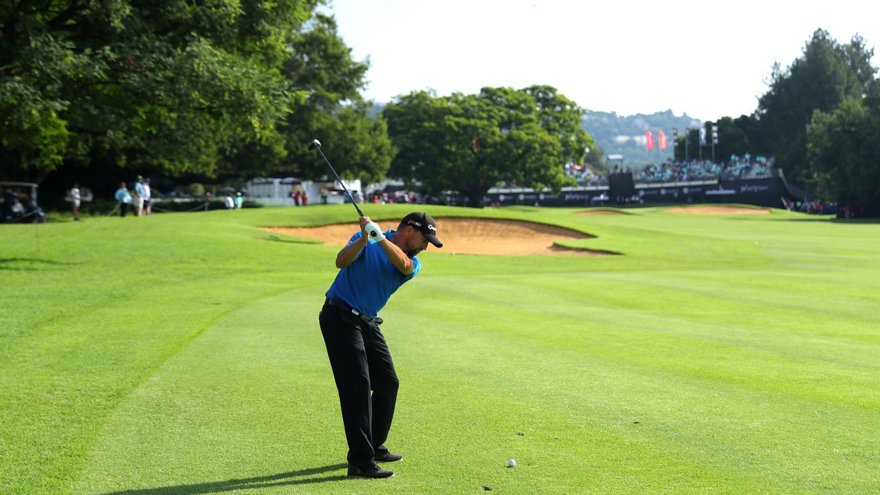 Darren Fichardt hitting a shot at Royal Johannesburg