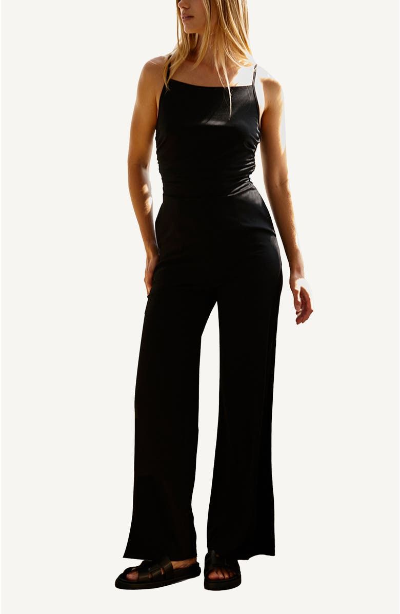 Square Neck Knit Jumpsuit