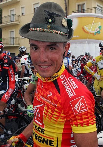 Joaquin Rodriguez (Caisse d'Epargne) smiles with his 'Tirolerhut."