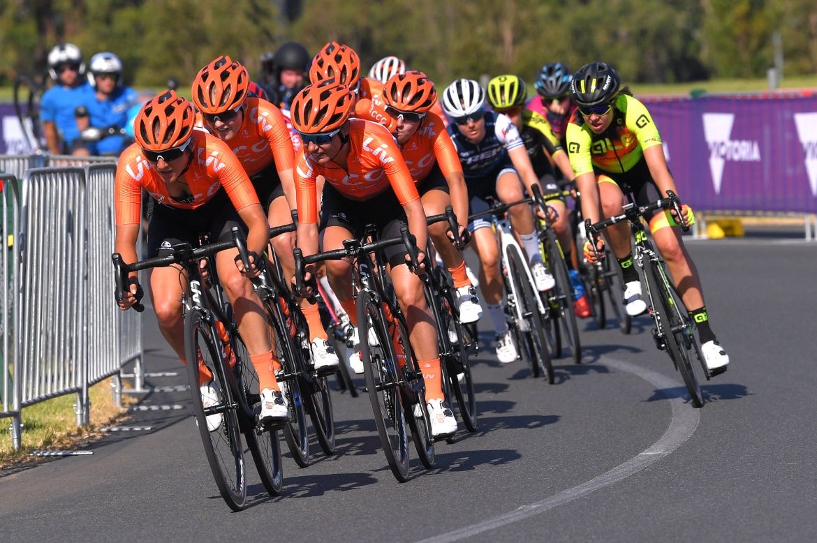 CCC-Liv hit the front of the peloton