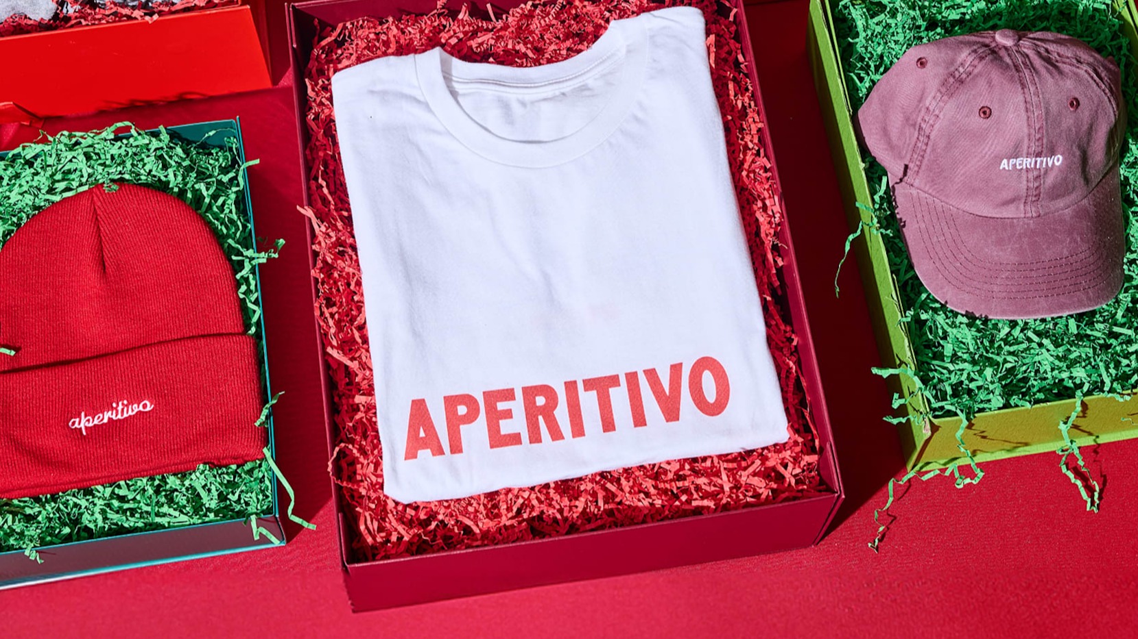 A custom beanie, shirt and hat from VistaPrint.