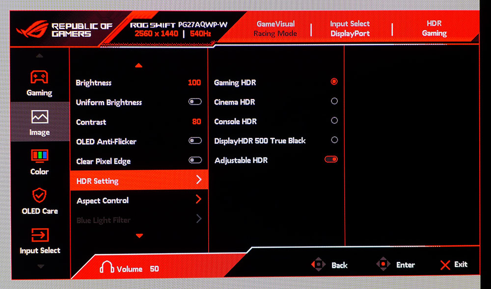 Asus ROG Swift PG27AQWP-W