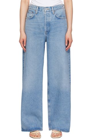     AGOLDE blue low-rise jeans