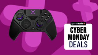 Victrix Pro BFG Cyber Monday deal on a purple background