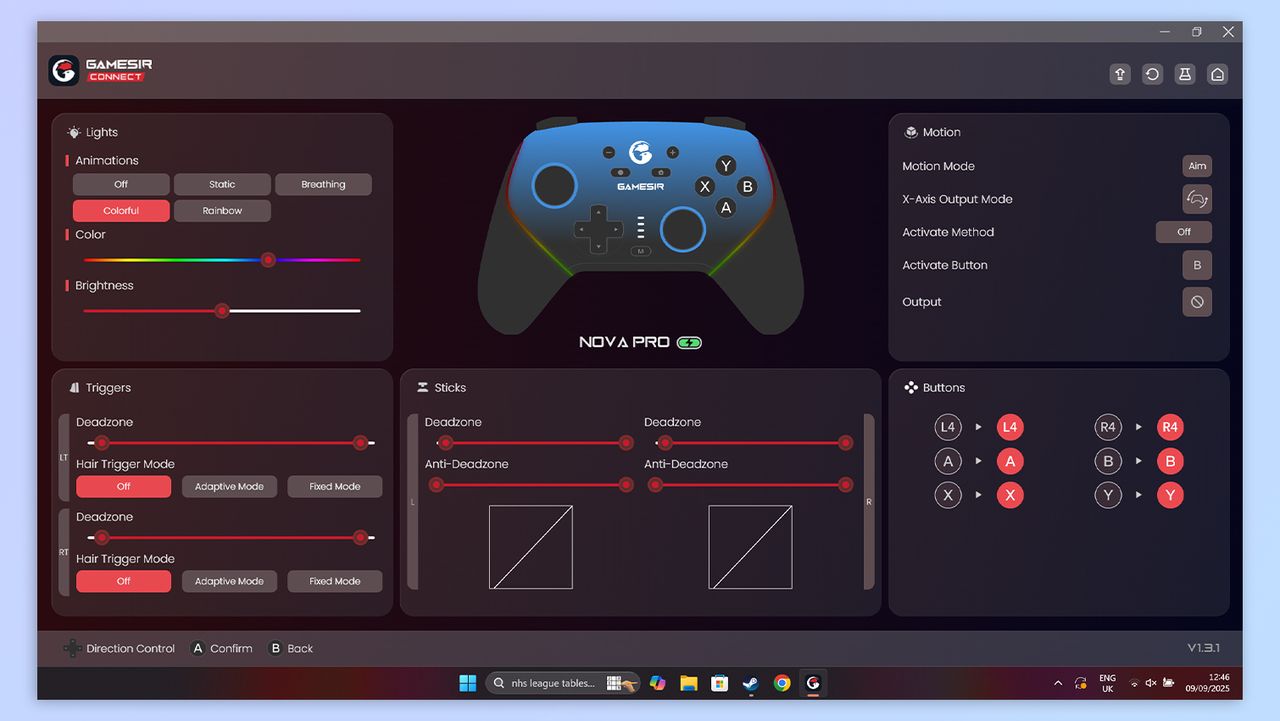 GameSir Connect software screenshot