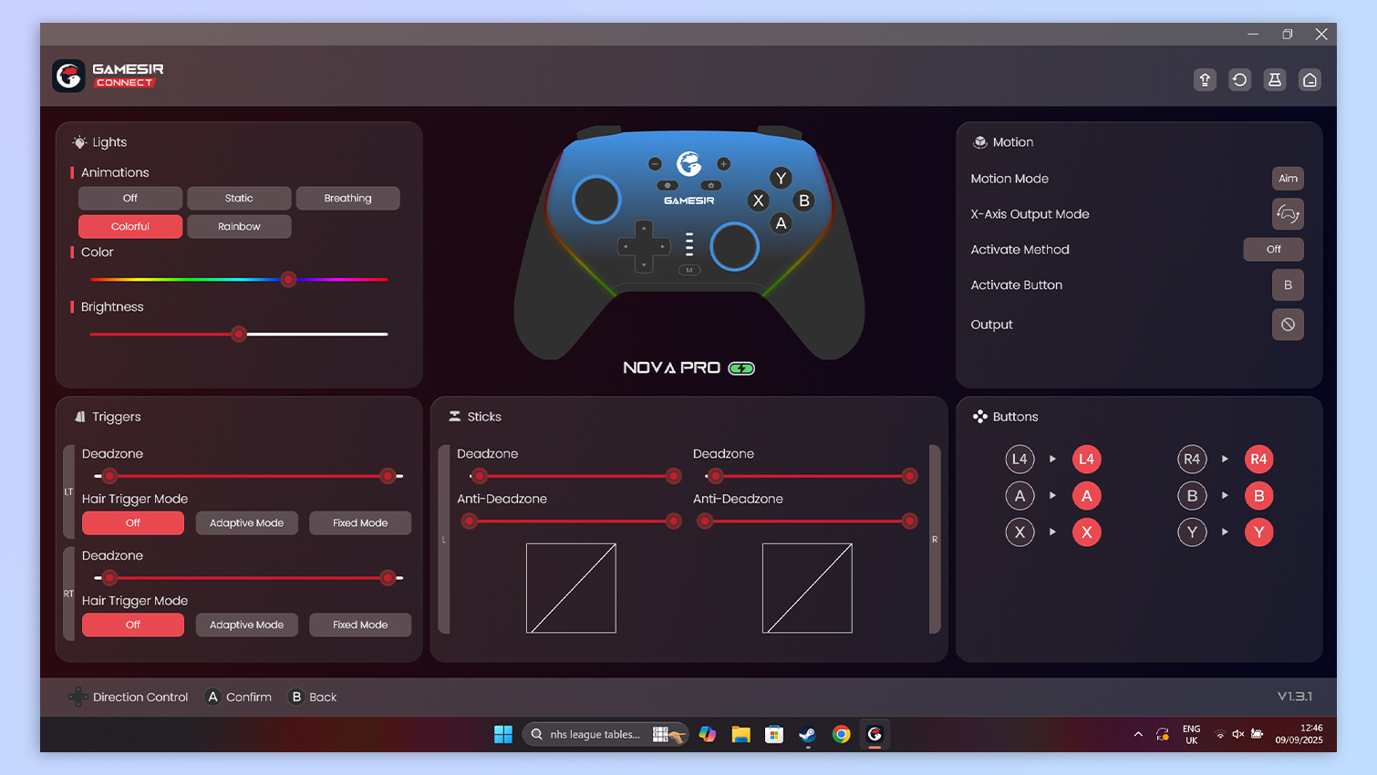 GameSir Connect software screenshot