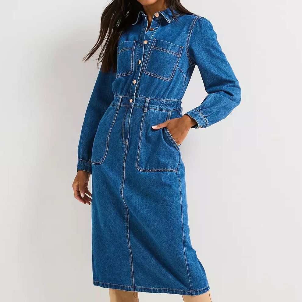 V by Very Denim Midi Dress