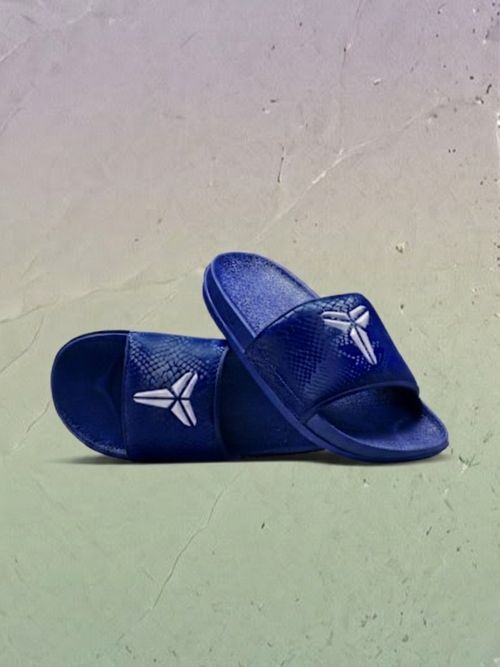 Kobe Offcourt Slides - Deep Royal Blue/White