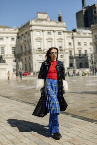 London Fashion Week street style.