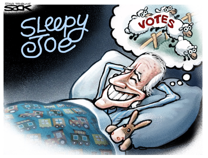 Political Cartoon U.S. Biden votes