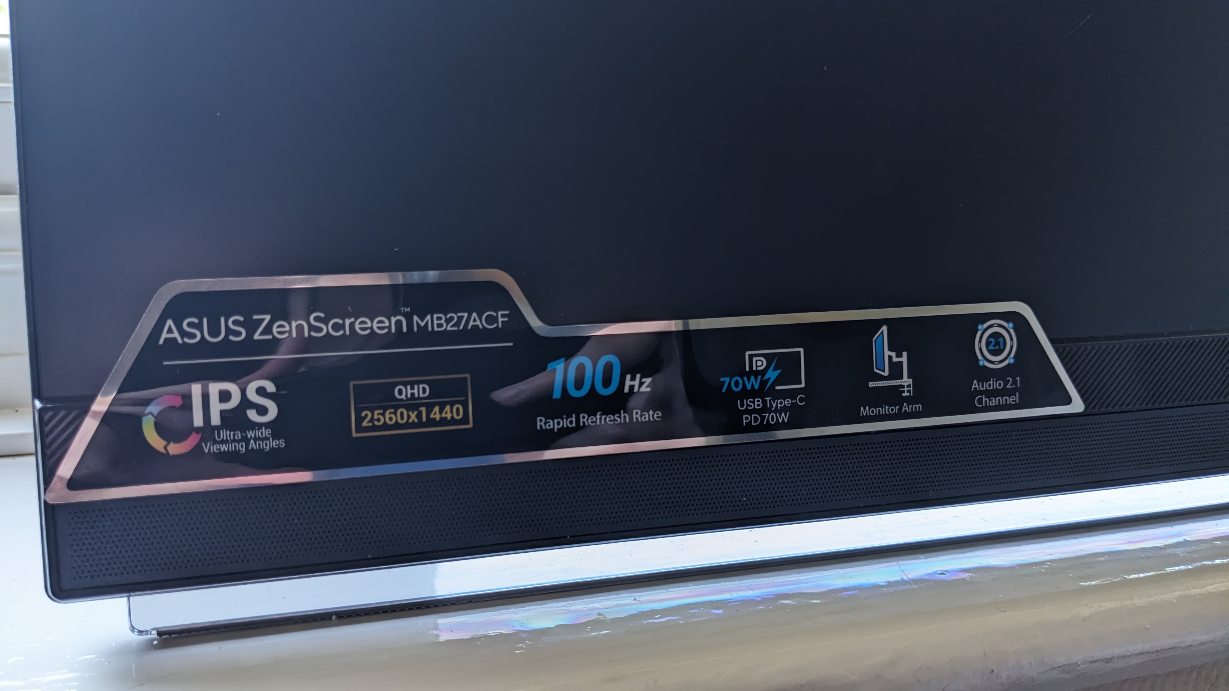 Asus ZenScreen MB27ACF during our review