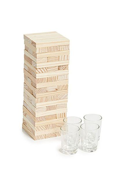 Two's Company Stumbling Blocks 4 Shot Glasses and 60 Pieces