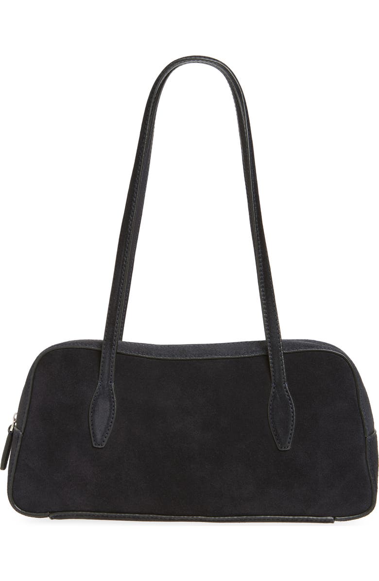 The Top Zip Suede Shoulder Bag