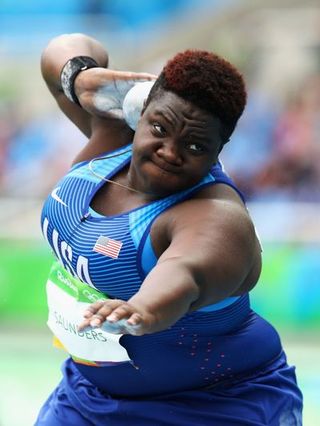 rio de janeiro, brazil august 12 raven saunders of the united states competes in the womens shot put qualification on day 7 of the rio 2016 olympic games at the olympic stadium on august 12, 2016 in rio de janeiro, brazil photo by cameron spencergetty images