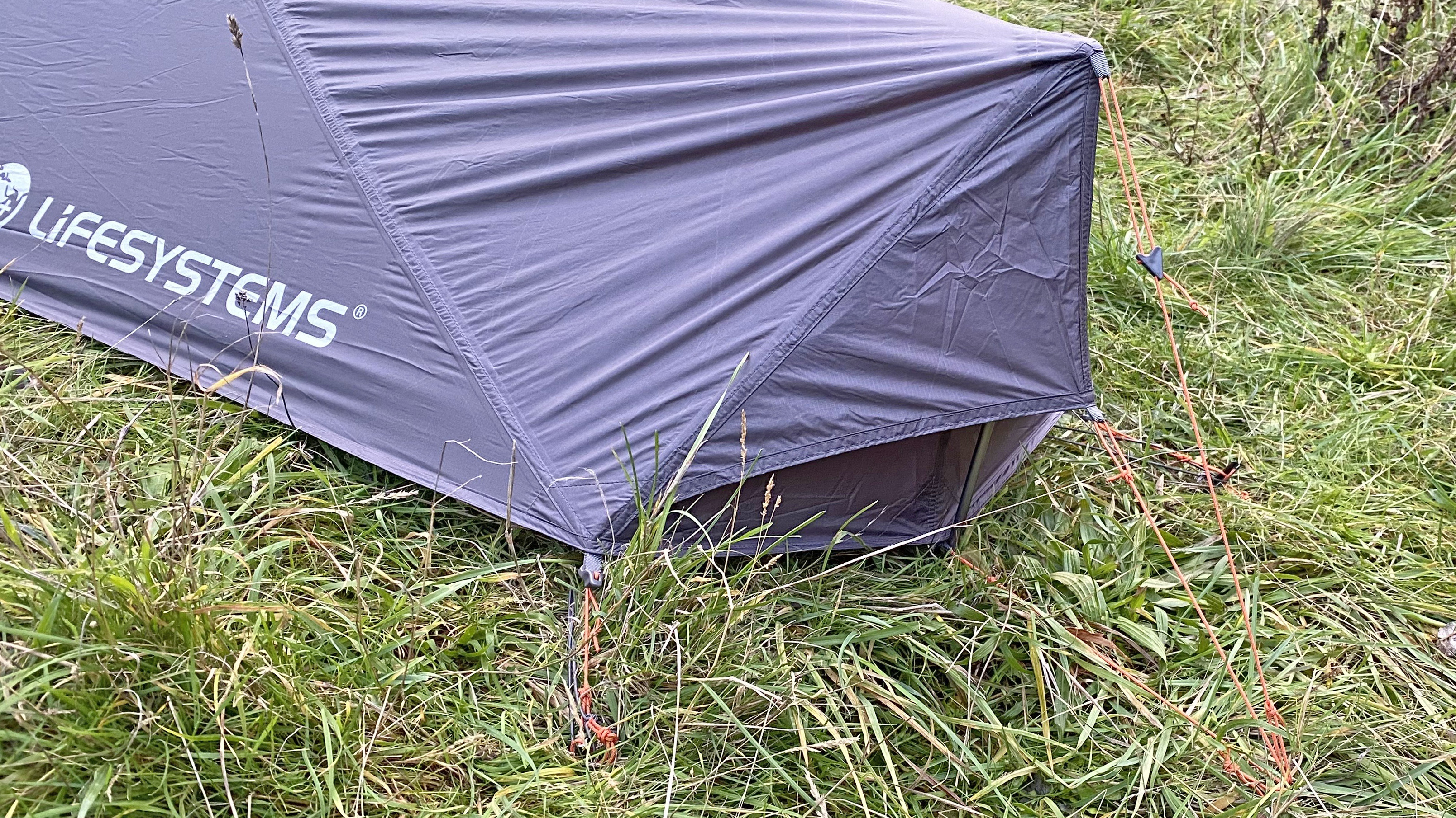 The foot end of the Solo Peak Tent