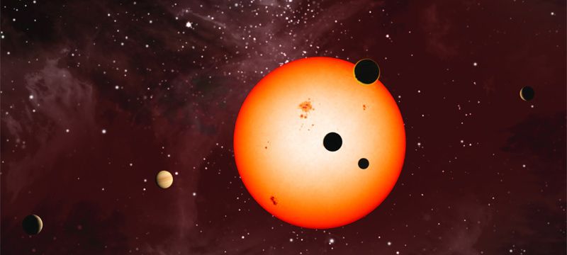 An artist&#039;s illustration of the extrasolar planets discovered around the star Kepler 11 by NASA&#039;s Kepler Space Telescope.