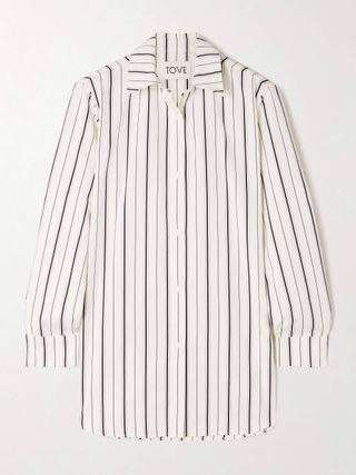 Damita Striped Cotton-Poplin Shirt