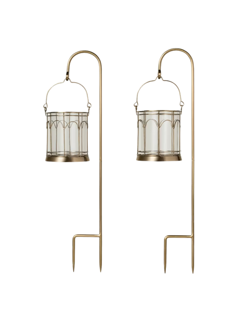 Outdoor Stake LED Candle Lanterns, Set of 2 - Hearth & Hand With Magnolia