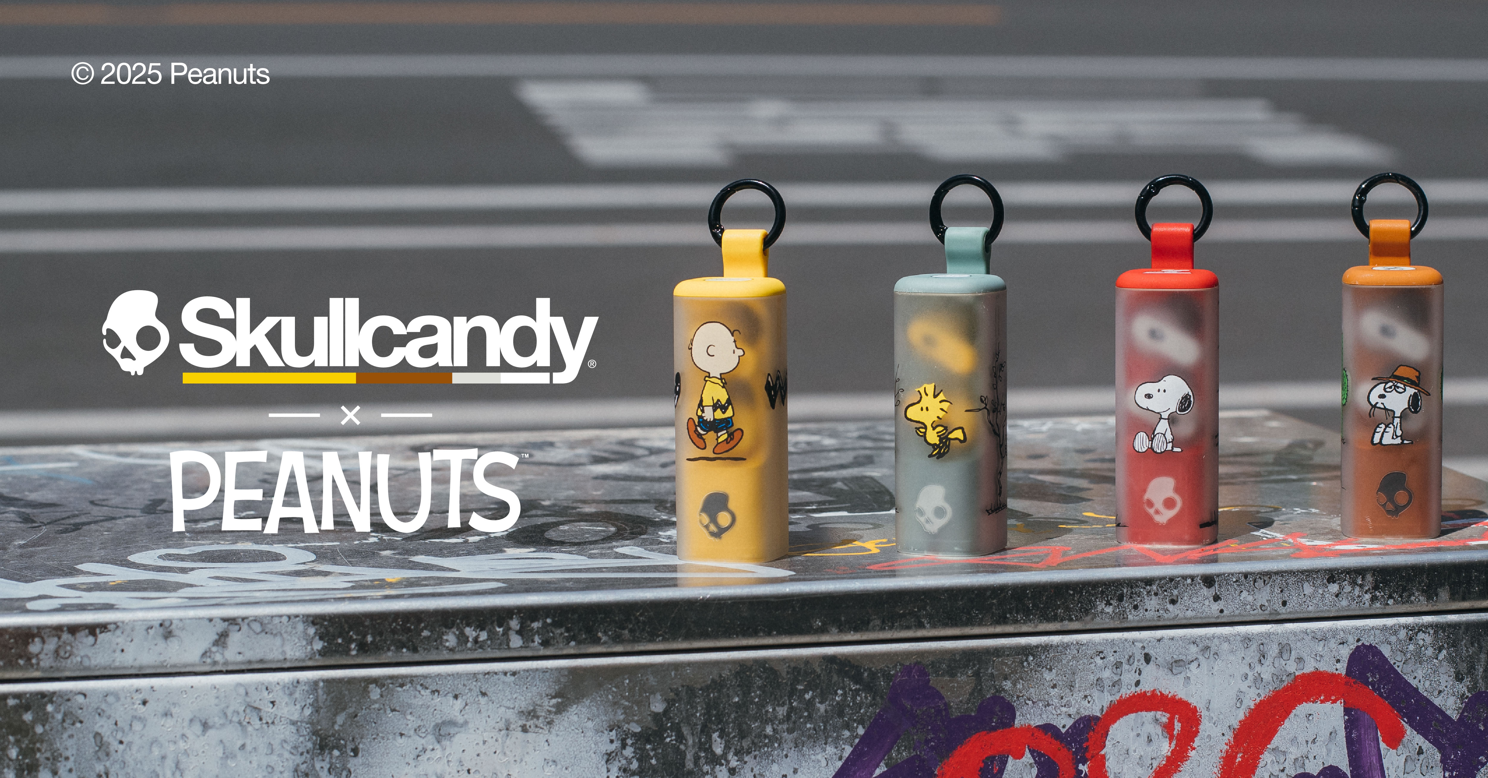 Skullcandy and Peanuts Collab earphones