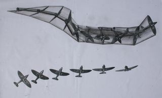 Sketches of the angles of planes in flight