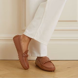 Gianvito Rossi tan leather loafers