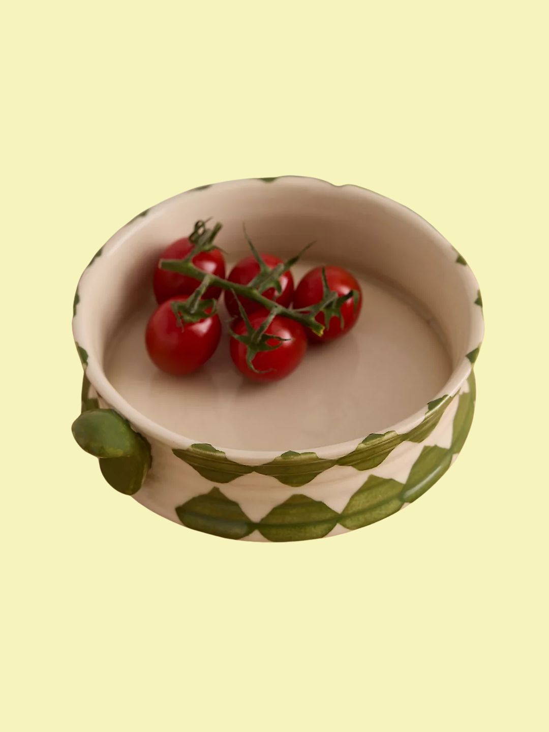 Anthropologie, Damson Madder Handpainted Check Snack Bowl