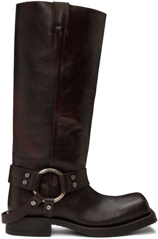 Ssense Exclusive Brown Stirrup High Boots