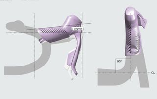 SRAM Red AXS groupset shifter diagram shows flare of the hoods