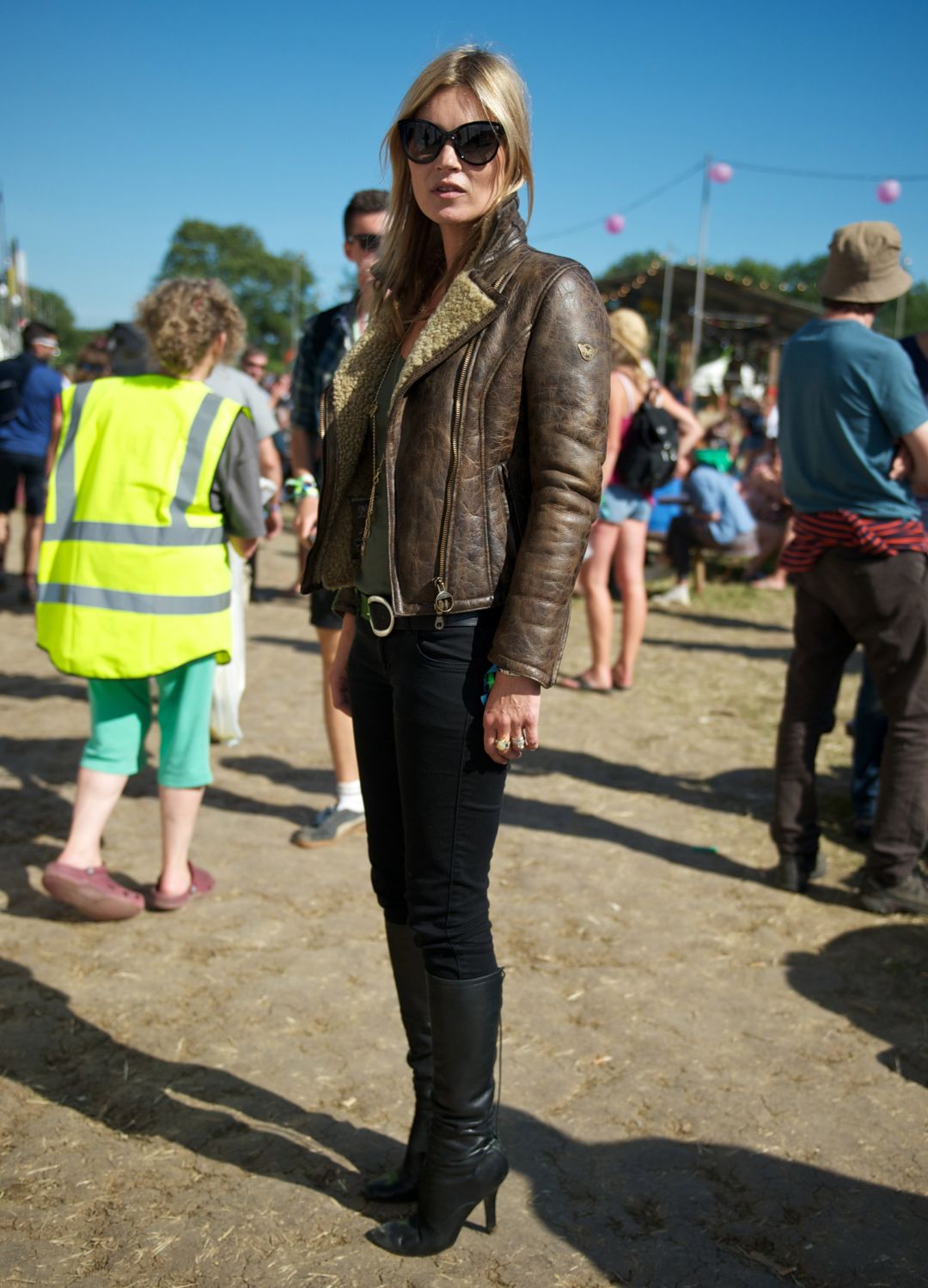 Model Kate Moss during day 3 of the 2013 Glastonbury Festival at Worthy Farm on June 29, 2013