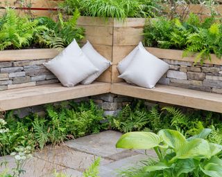Raised bed incorporating bench seating