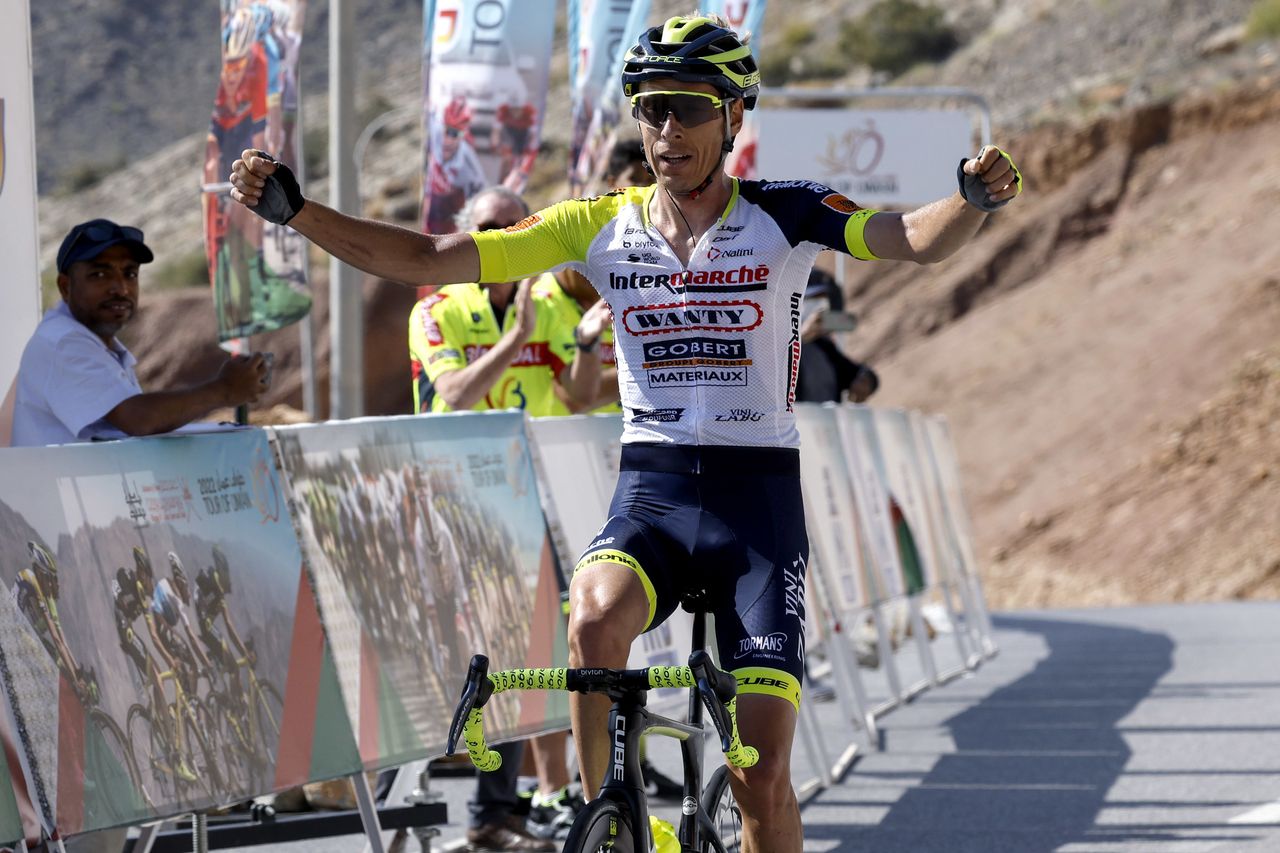 Jan Hirt (Intermarch&eacute; - Wanty - Gobert Mat&eacute;riaux) wins atop Green Mountain at the Tour of Oman