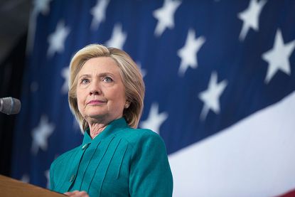 Democratic presidential frontrunner Hillary Clinton