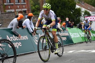 Jan Bakelants (Circus-Wanty) racing in Fleche Wallonne