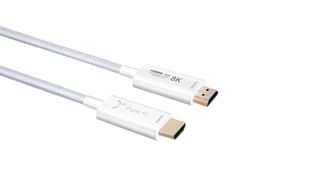 The new Pure Fi ultra-high-speed HDMI active optical cable in white.