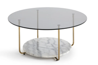 Moricio Round Marble and Glass Coffee Table, La Redoute