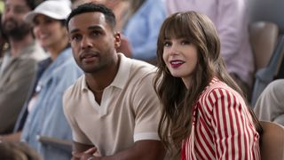  Lucien Laviscount as Alfie, Lily Collins as Emily in Emily in Paris.