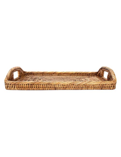 Tava Handwoven Rattan Rectangular Serving Tray