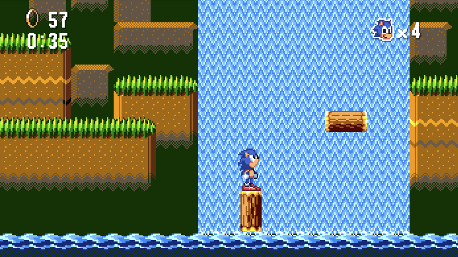 Sonic 1 SMS Remake in Jungle Zone