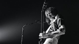 Steve Marriott performs in 1972 with his Les Paul Standard
